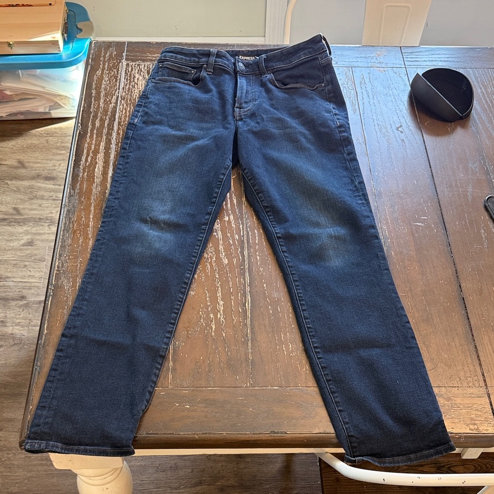 Express Men's Dark Blue Slim Jeans